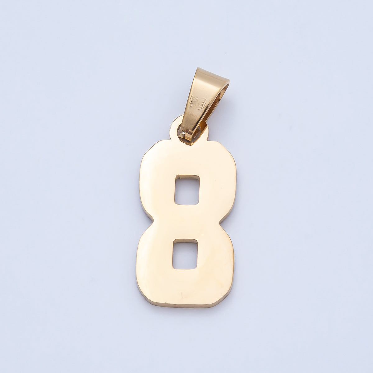 PVD Stainless Steel 23mm Sport Jersey Varsity Number Pendant | Charms-00981 ~ Charms-00990