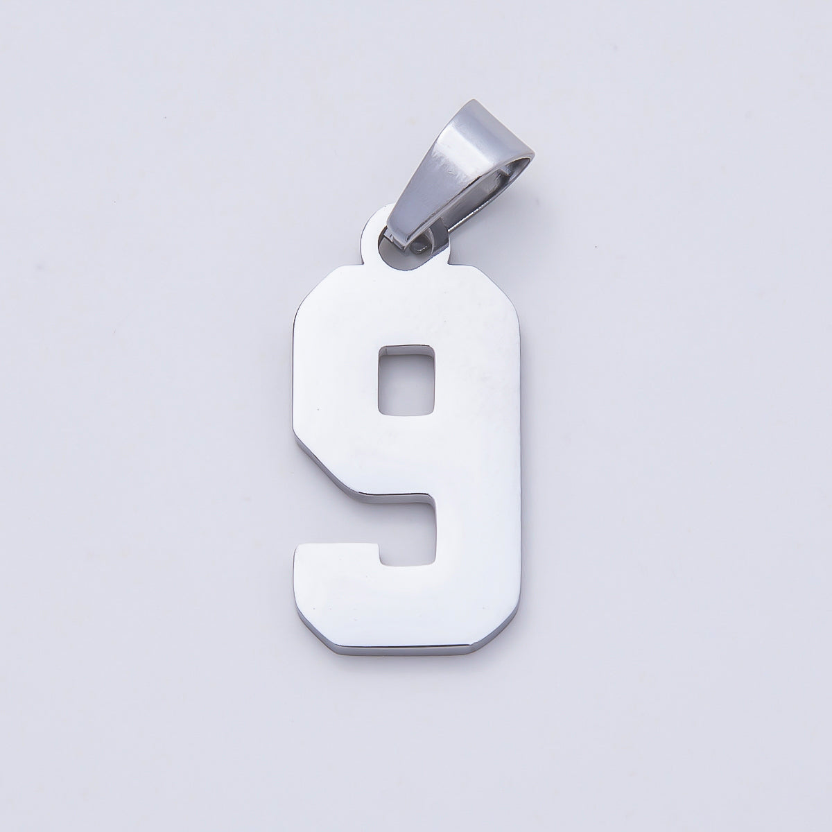 Stainless Steel 23mm Sport Jersey Varsity Number Pendant | Charms-00991 ~ Charms-01000