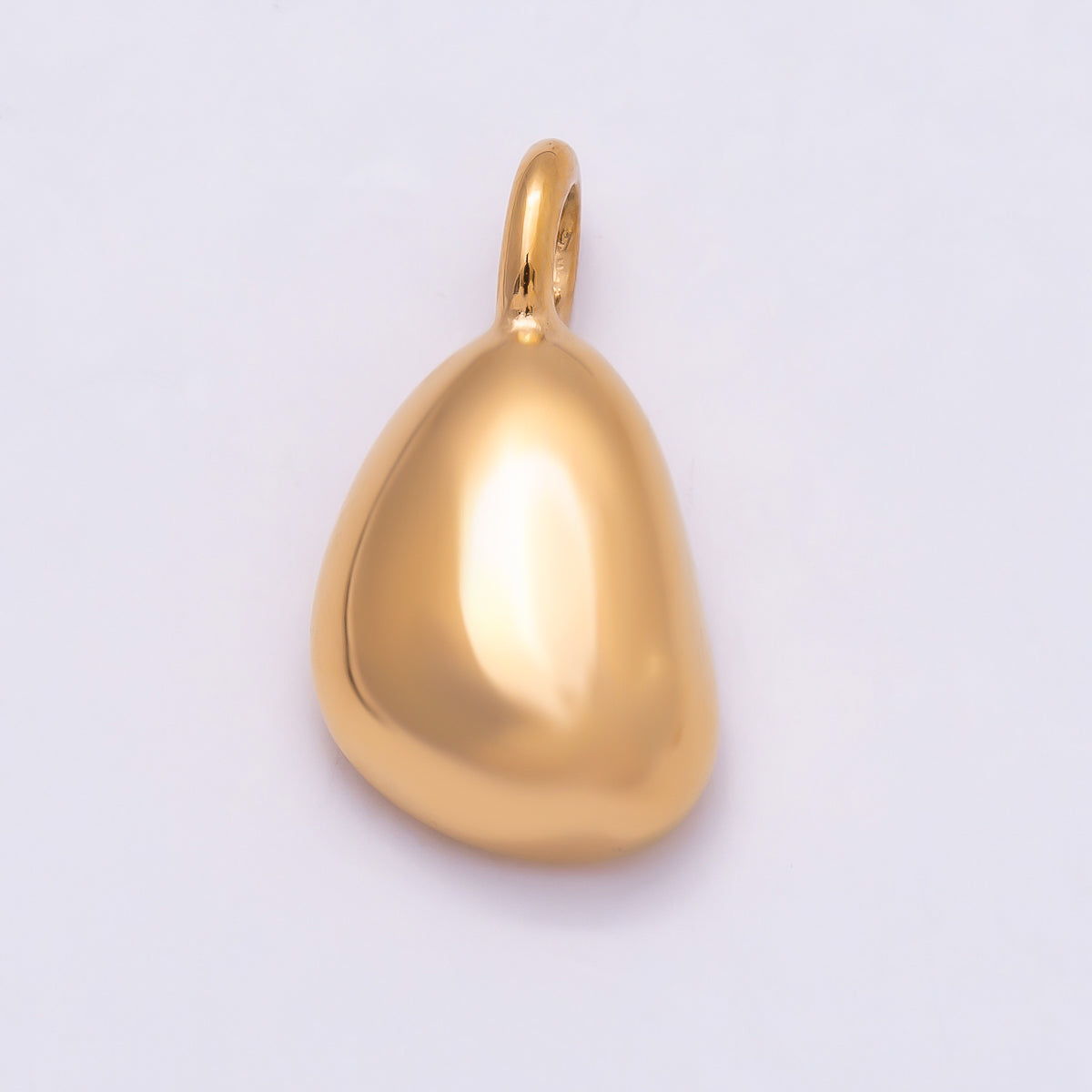 PVD Gold Stainless Steel 21mm Molten Geometric Pendant | Charms-01020