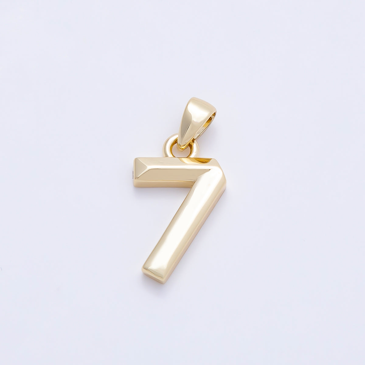 16K Gold Filled 15mm Ribbed Edged Geometric Number Numerology Charm | Charms-01207 ~ Charms-01216