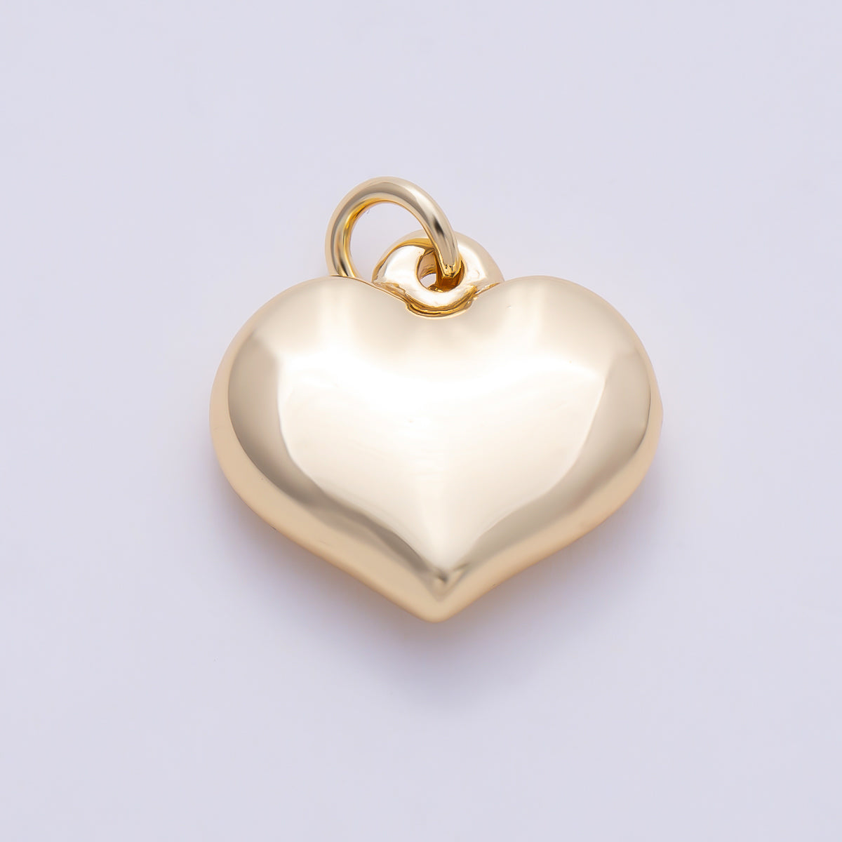 Stainless Steel PVD 15mm Minimalist Chubby Heart Charm in Gold & Silver | Charms-01578 Charms-01579