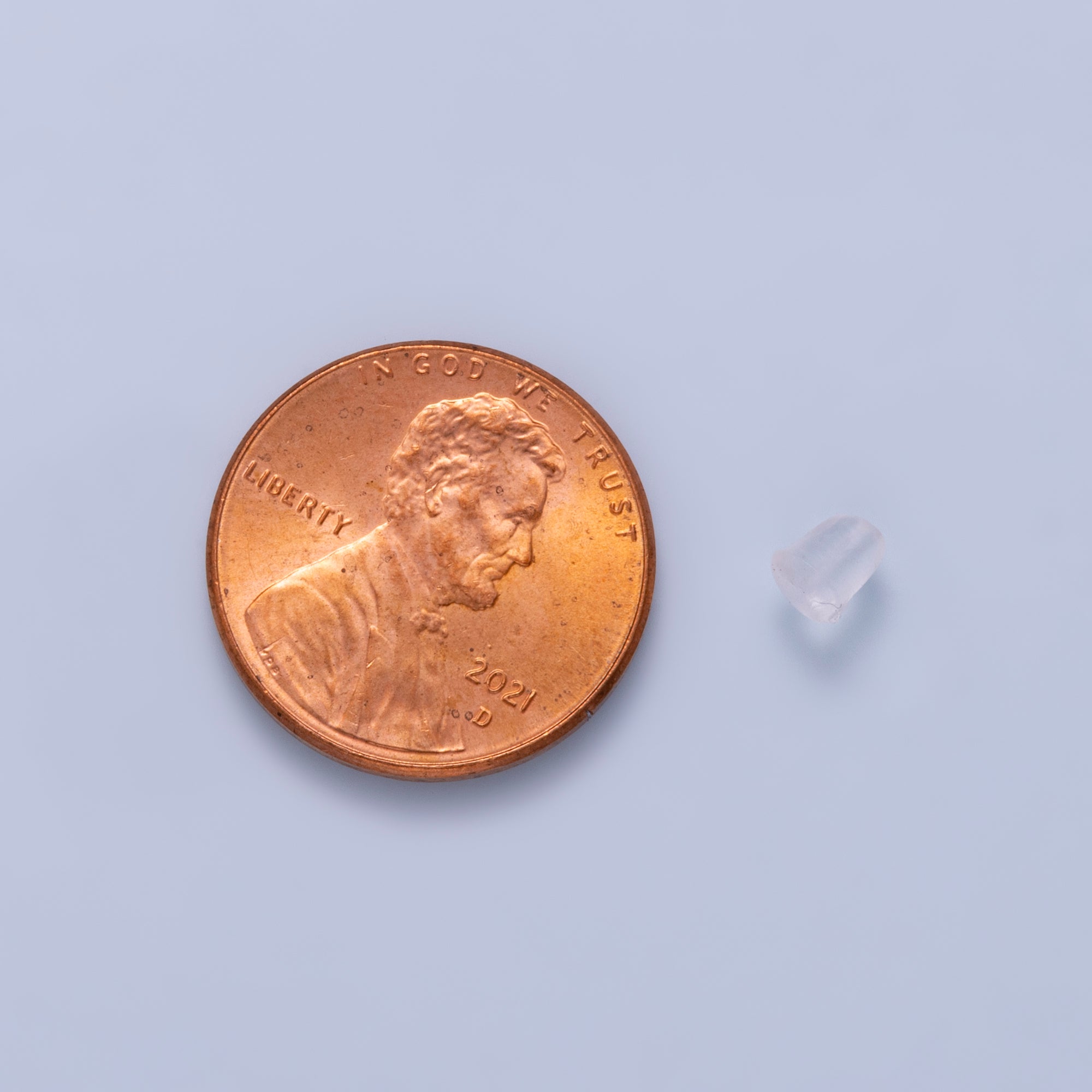 4.3mm x 3.5mm Clear Soft Silicone Rubber Earring Post Backings Set | Findings-00211