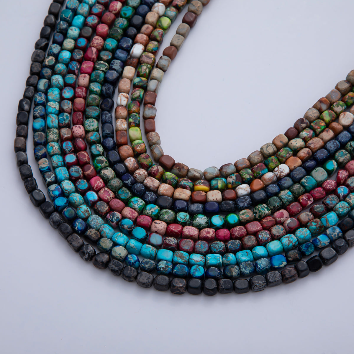 5mm Turquoise Natural Gemstone Nugget Bead Strand Finding | WA-3840 ~ WA-3849