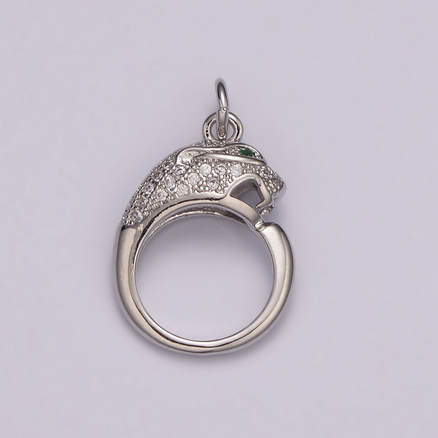 Gold Leopard Charm Ring, Panther Pendant For Women, Micro Pave Leopard Jaguar Animal Charm for Necklace Bracelet Earring | E-701 E-702 |