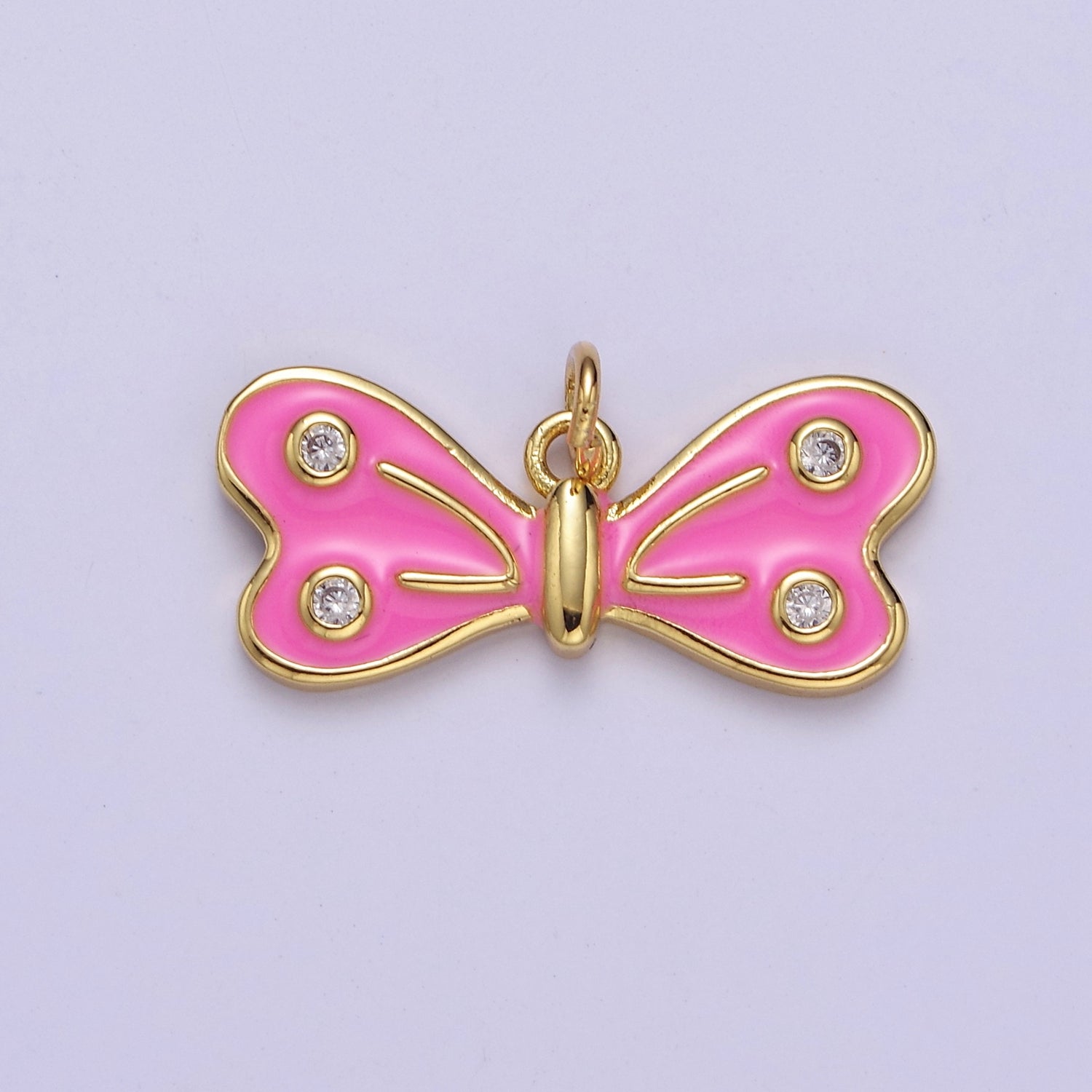 24k gold fill enamel butterfly charm, mini butterfly charm, animal gold butterfly e-765 e-766 e-767