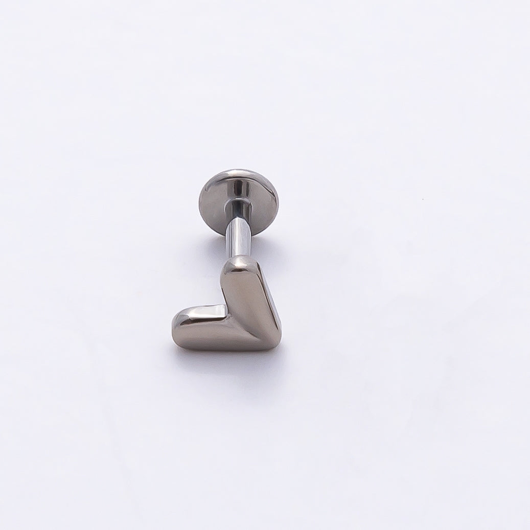 Stainless Steel 5mm Minimalist Heart Single Cartilage Piercing Flat Back Stud | Findings-00209