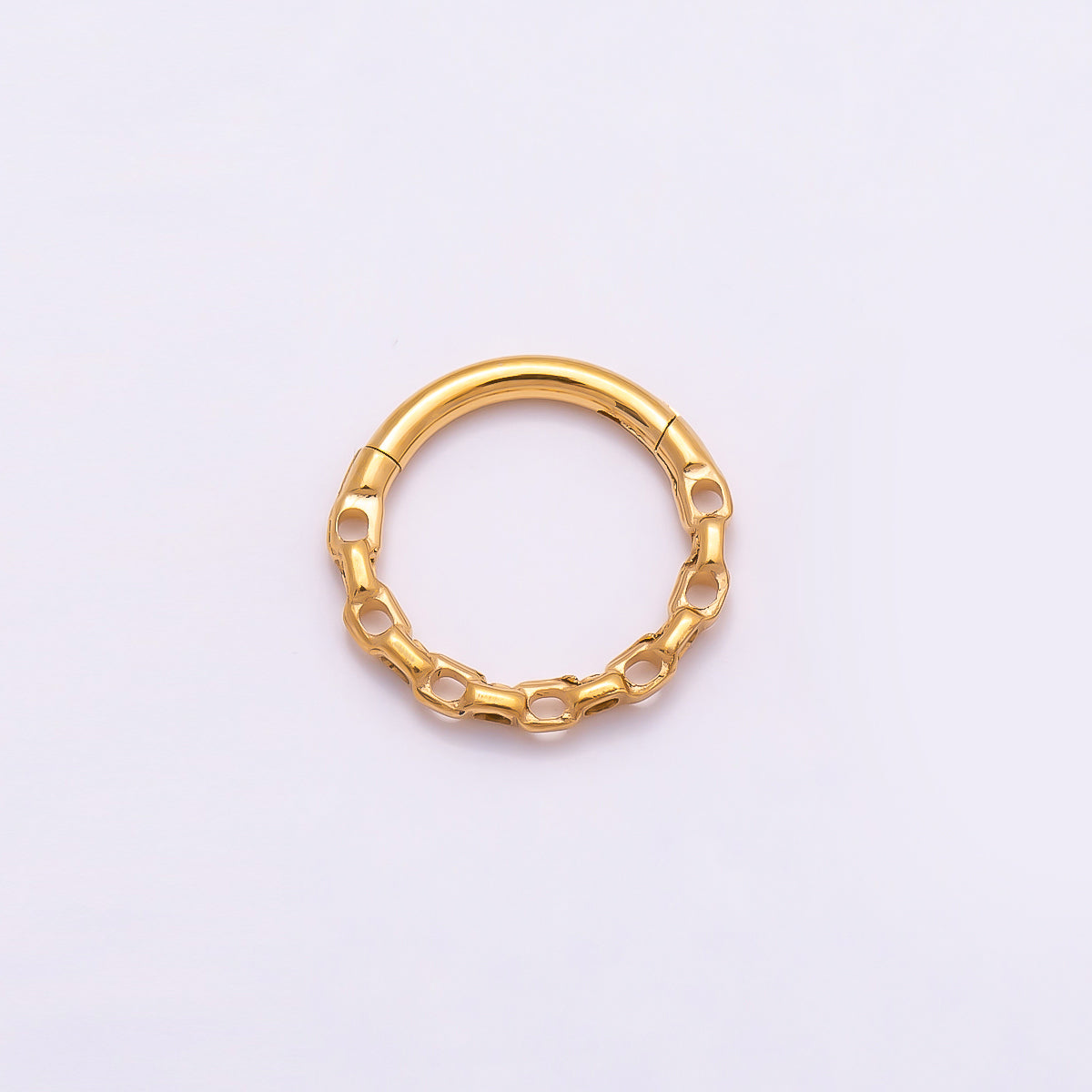 Titanium 11mm Cable Single Septum Cartilage Piercing Clicker in Gold & Silver | Findings-00307 Findings-00308