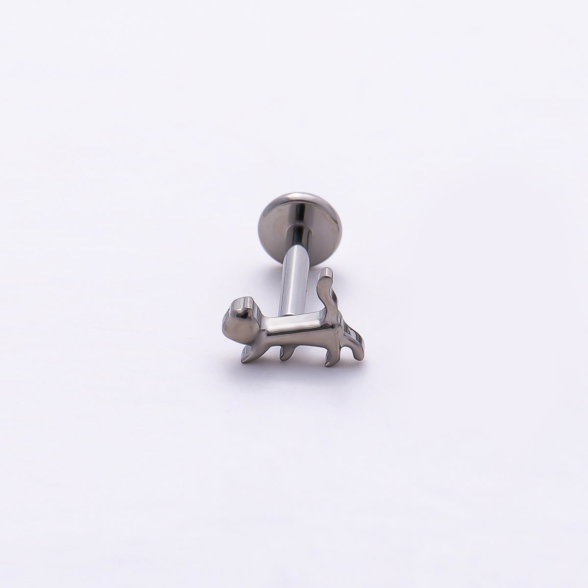 Titanium 4.5mm Minimalist Pet Cat Dog Cartilage Piercing Flat Back Stud in Gold & Silver | Findings-00365 Findings-00366