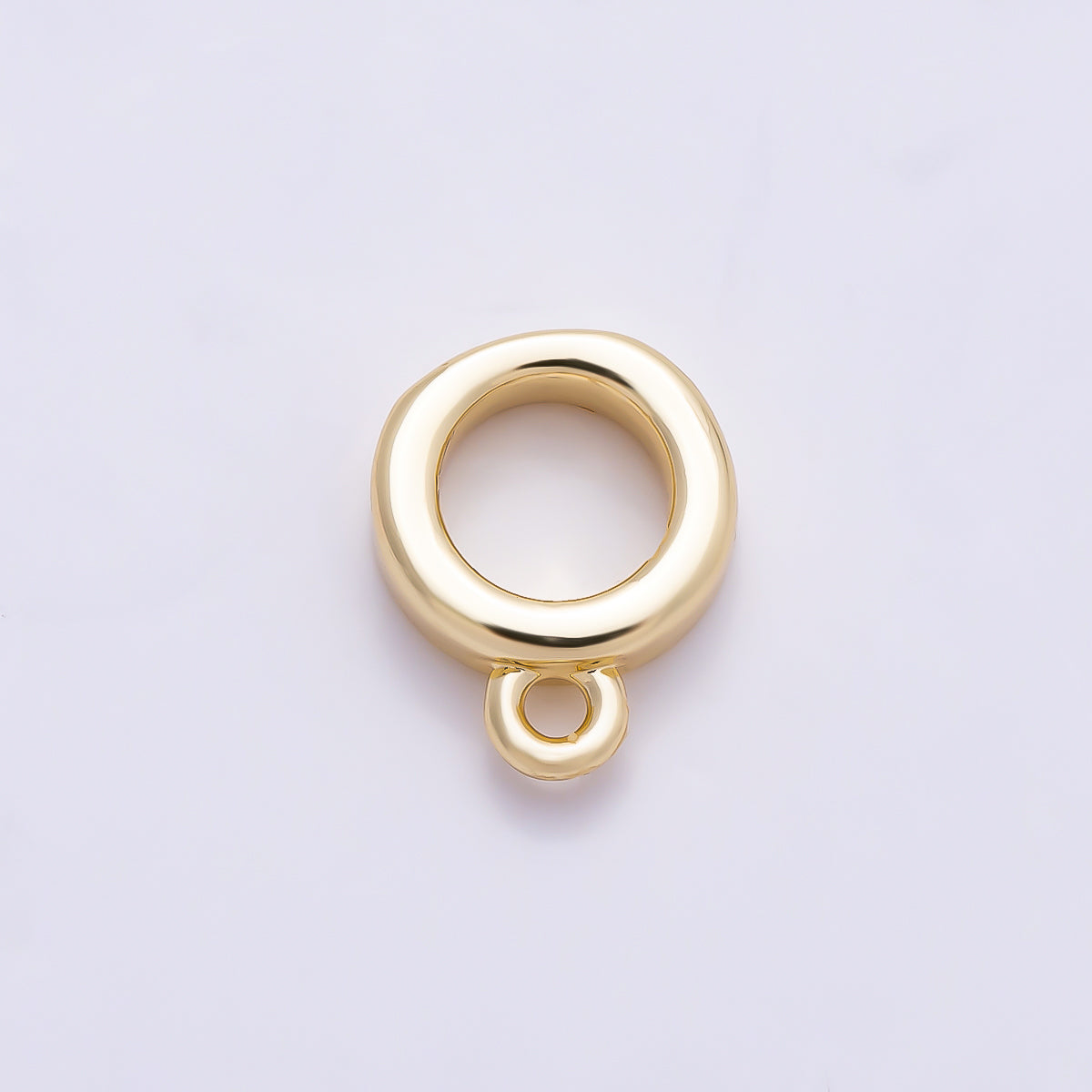 16K Gold Filled 10mm Minimalist Drop Rondelle Collar Chain Bail Findings in Gold & Silver | Findings-00410 Findings-00411