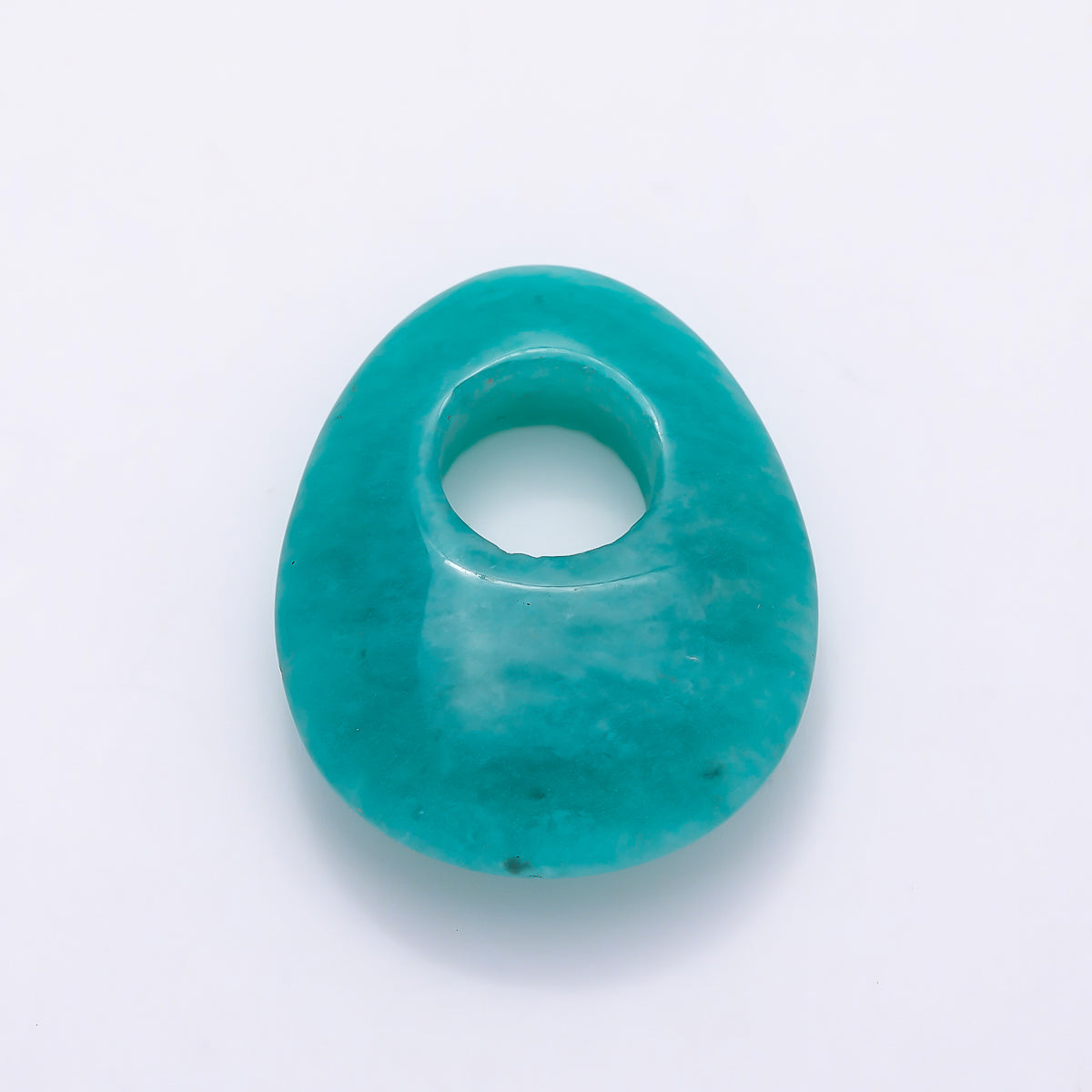 25mm Natural Gemstone Chubby Teardrop Slide Charm Pendant | Findings-00470 ~ Findings-00478
