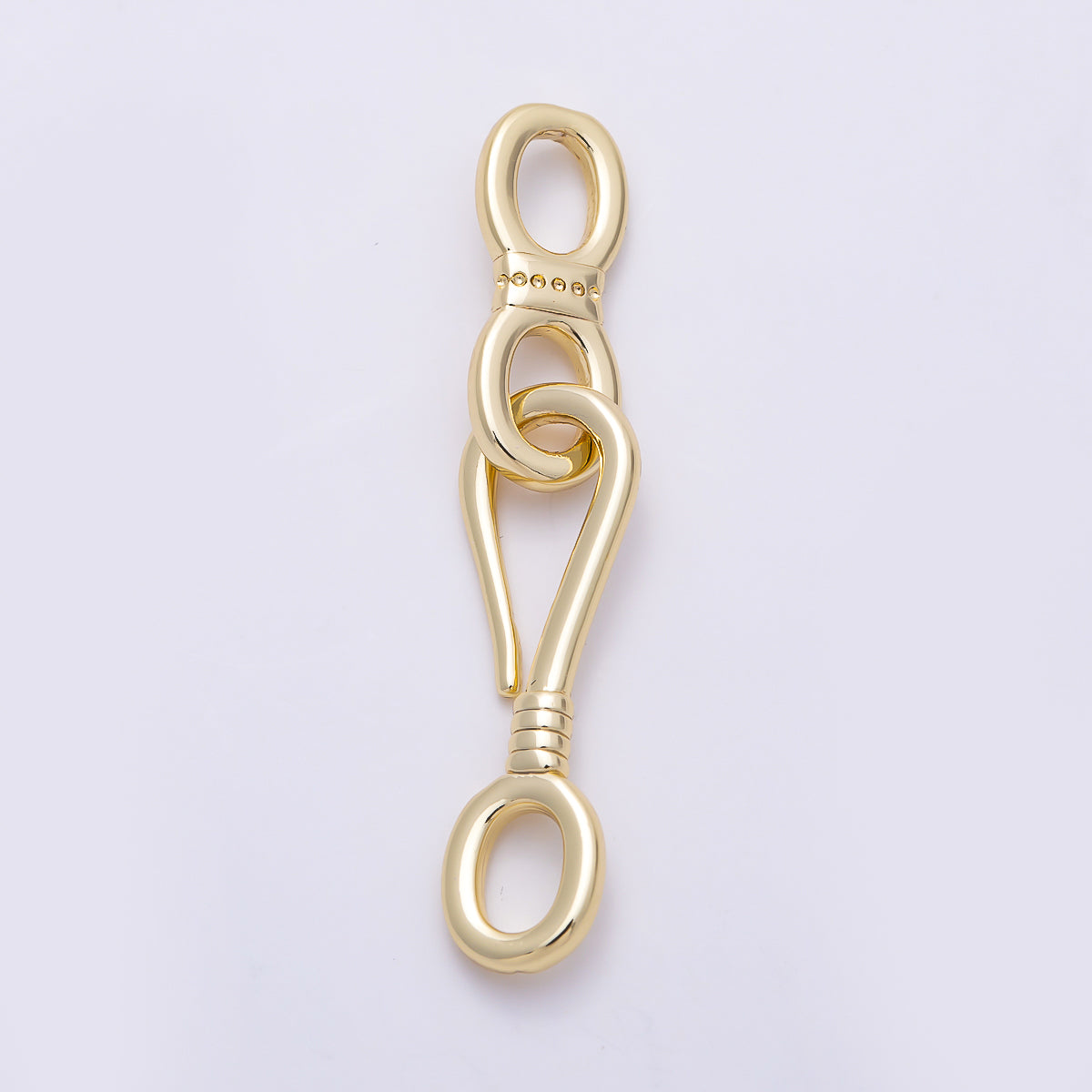 16K Gold Filled 24mm Minimalist S Hook Eye Closure Clasps | Findings-00488