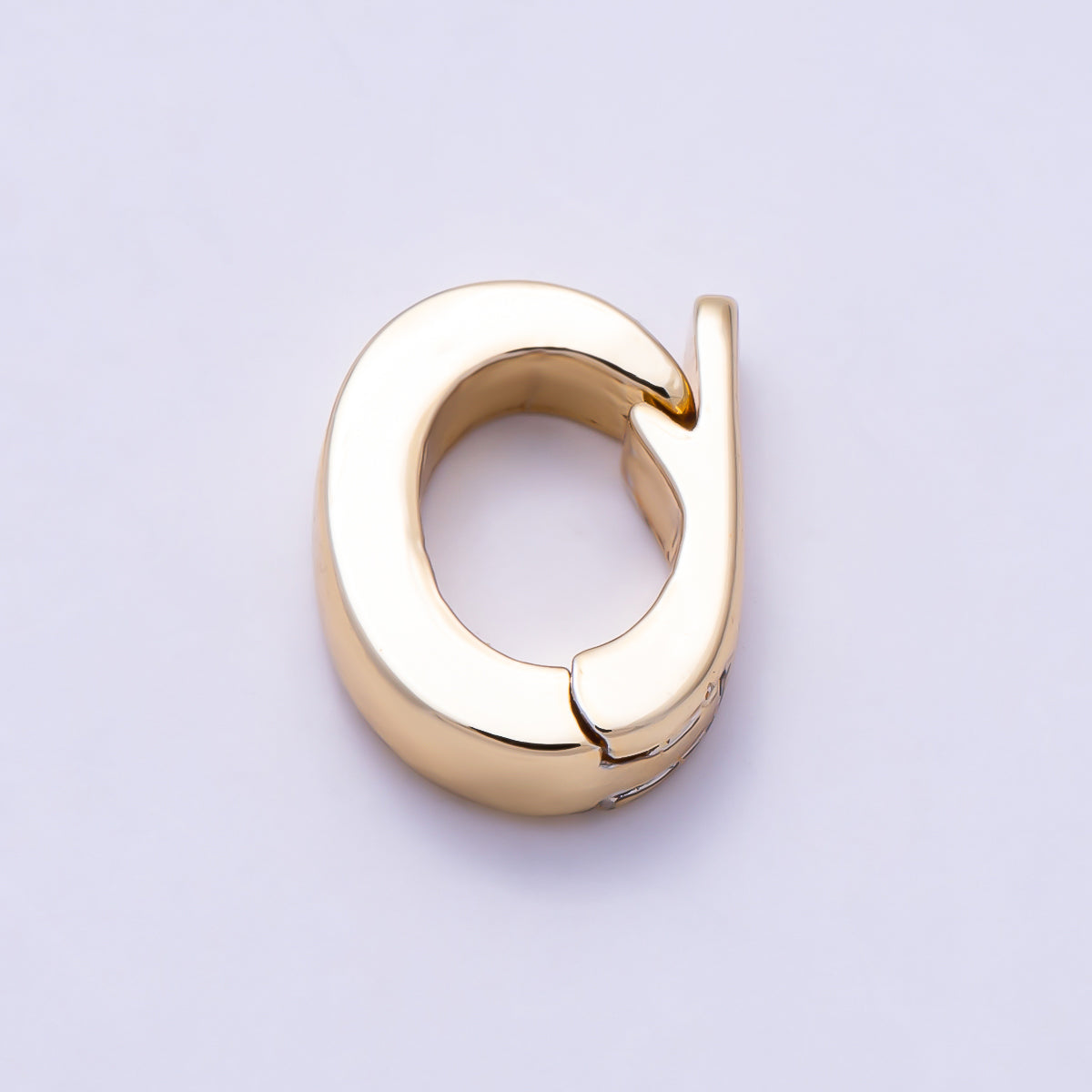 16K Gold Filled 9mm Minimalist Hinged Oval Bail Clicker Clasps Closure Enhancer | Findings-00508