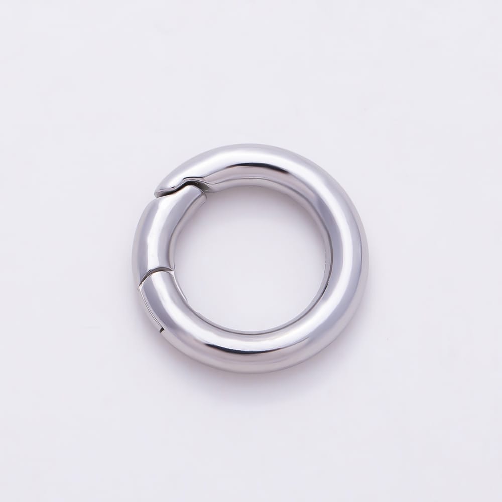 Stainless Steel 18mm Round Spring Snap Gate O-Ring Clasp Findings | Findings-00605 - Findings-00606