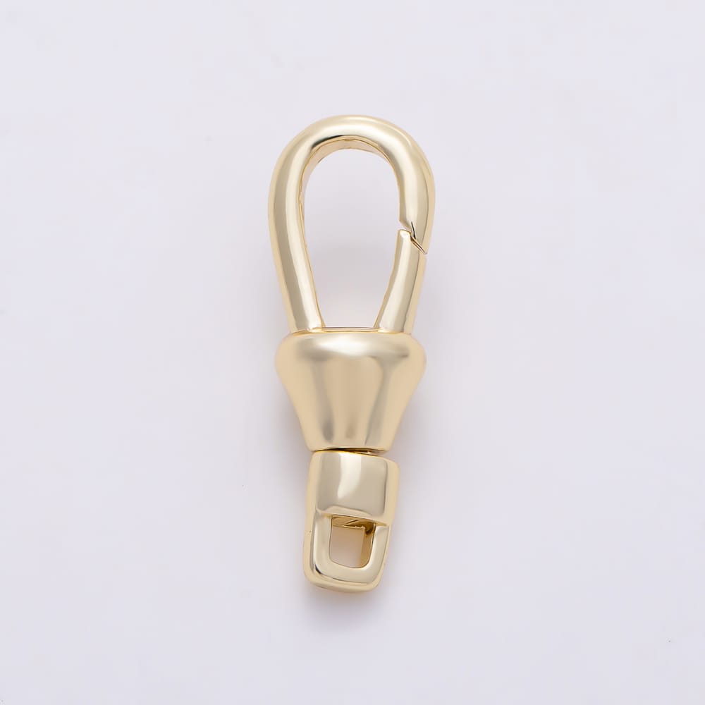 16K Gold Filled 23.5mm Minimalist Triggerless Oval Push Swivel Clasps Enhancer Closure Findings | Findings-00681