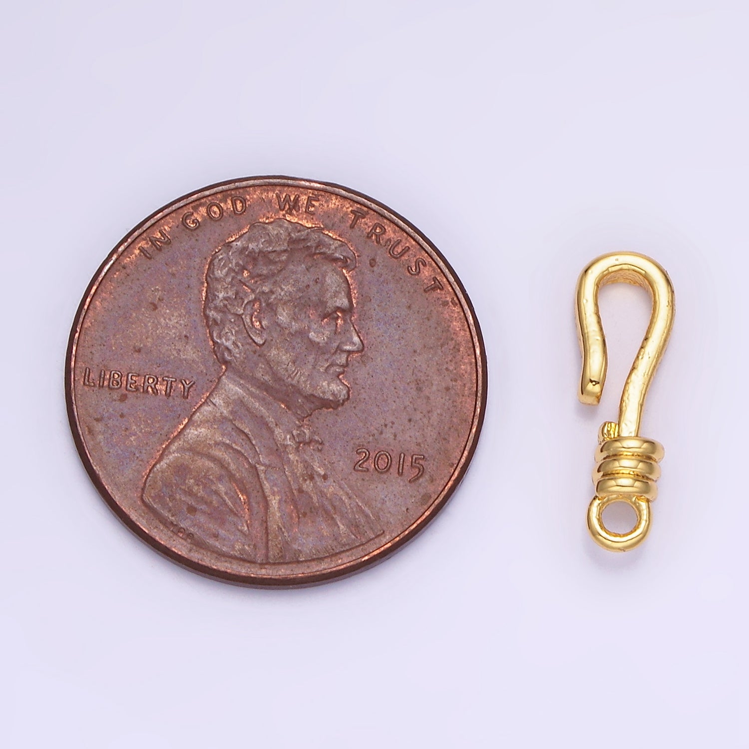 14K Gold Filled 15mm Hook Closure Findings in Gold & Silver | Z733 - DLUXCA