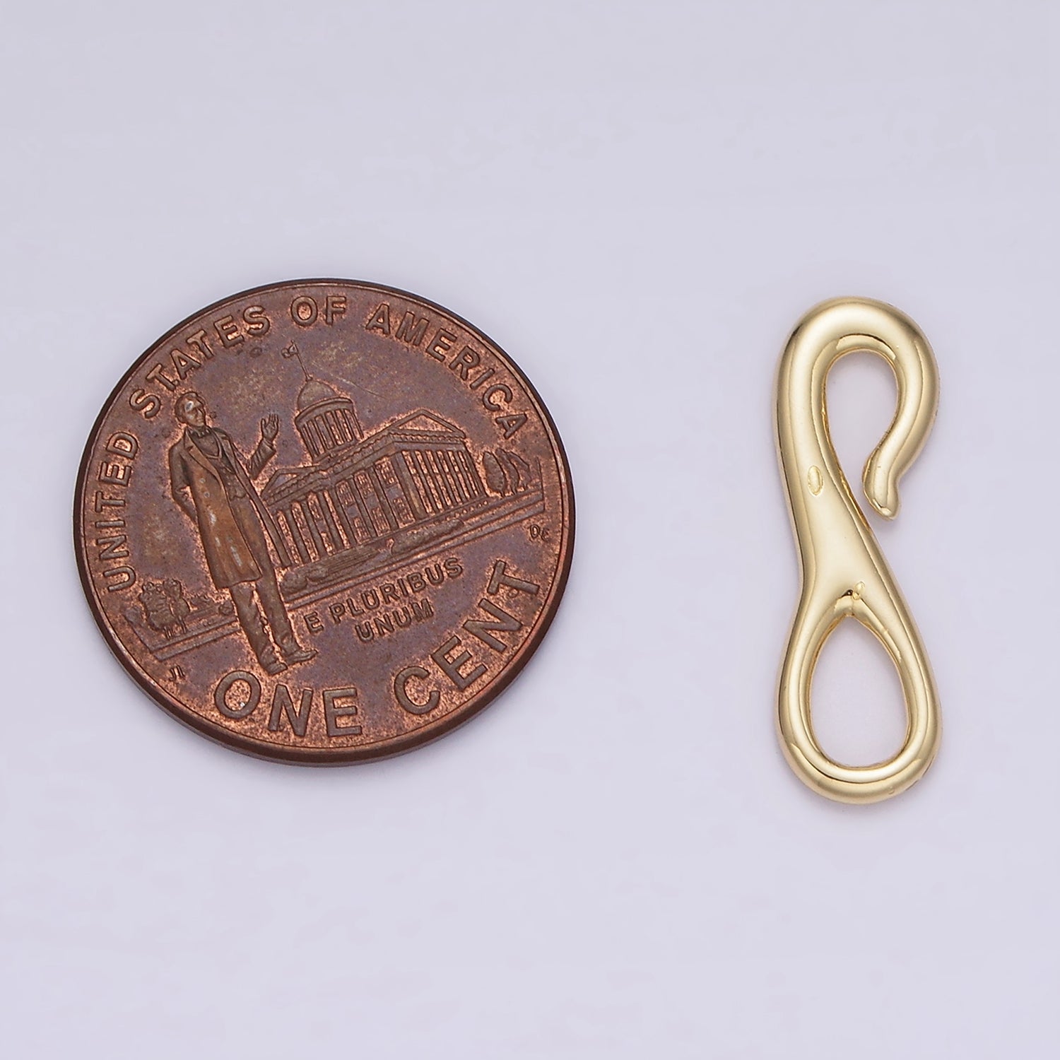 14K Gold Filled 20mm S-Hook Curved Closure Clasps Supply Findings | Z651 - DLUXCA