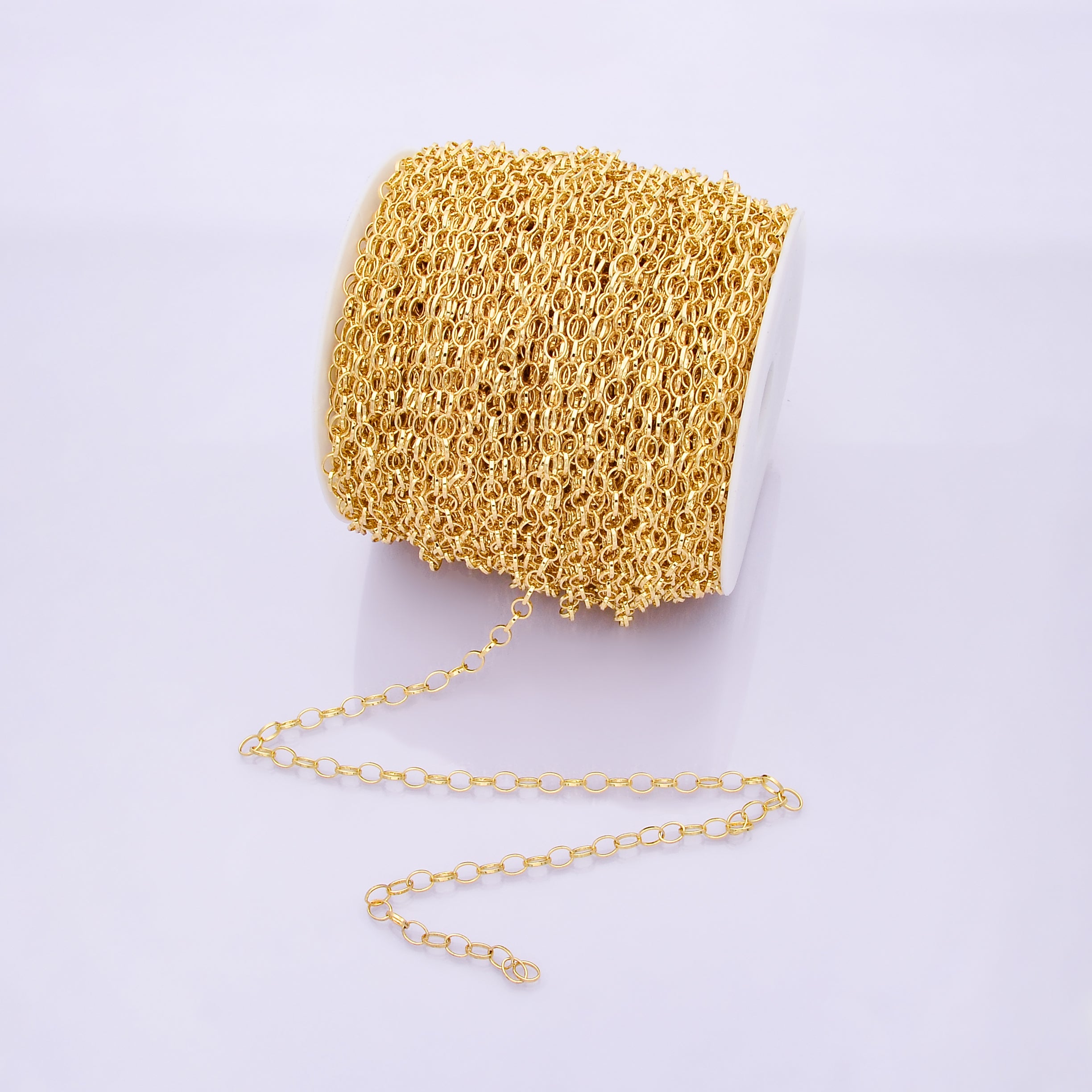 16k gold filled oval link chain by the yard wholesale Chain | Roll-01833
