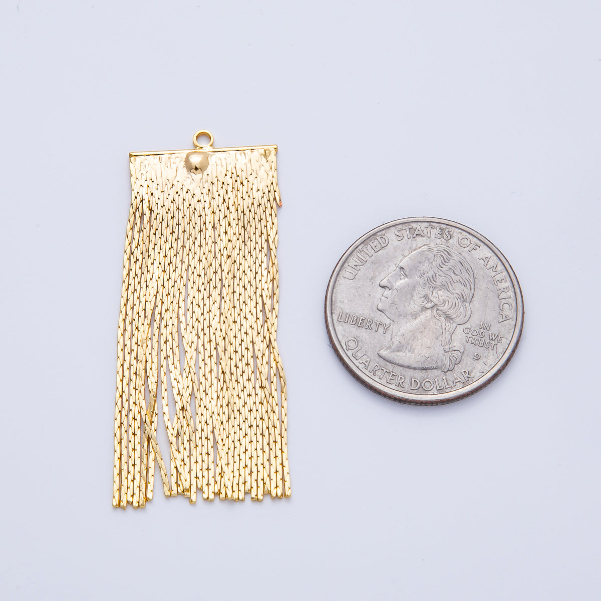 18K Gold Filled 50mm Snake Chain Tassel Finding Fringe Jewelry | Z1645