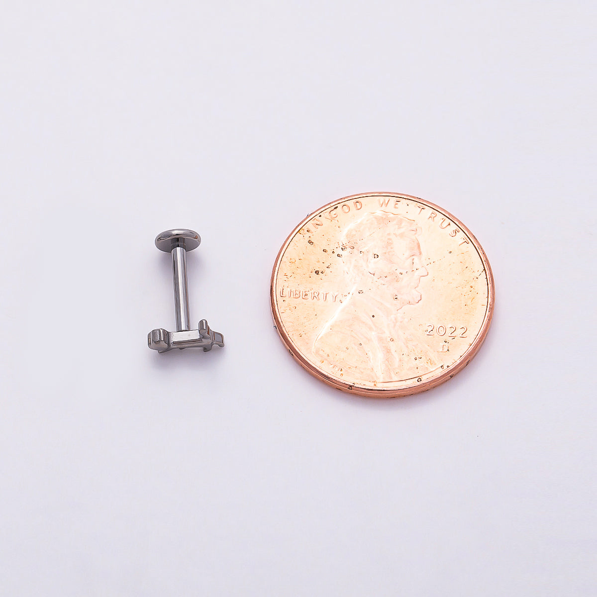 Titanium 4.5mm Minimalist Pet Cat Dog Cartilage Piercing Flat Back Stud in Gold & Silver | Findings-00365 Findings-00366