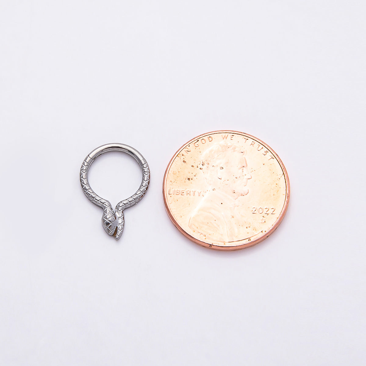 Stainless Steel 10.5mm Textured Snake Pull Gate Round Finding in Gold & Silver | Findings-00229 Findings-00228