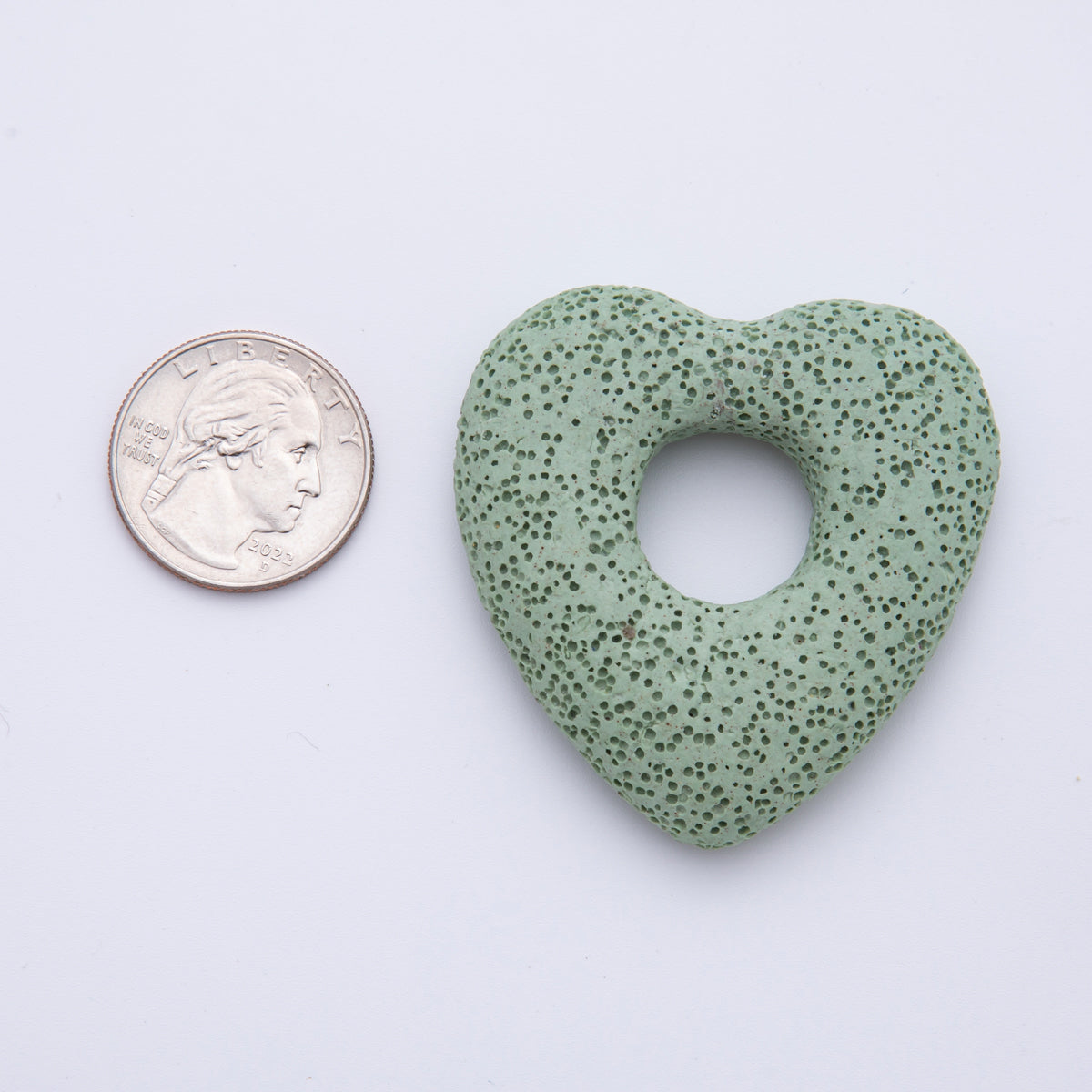 53mm Black, Blue, Green Textured Lava Stone Heart Lovely Finding | Z1470 ~ Z1473