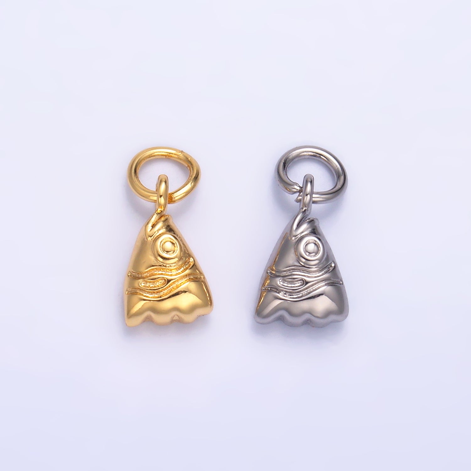 24K Gold Filled Animal Fish Head Mini Charm in Gold & Silver | W875