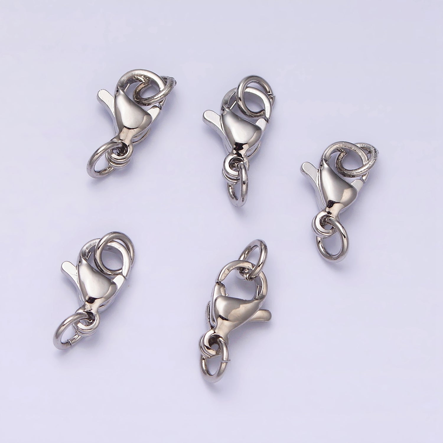 16K Gold Filled 9mm Lobster Clasps Closure Jump Ring Jewelry Supply in Gold & Silver | Z-389 Z-390