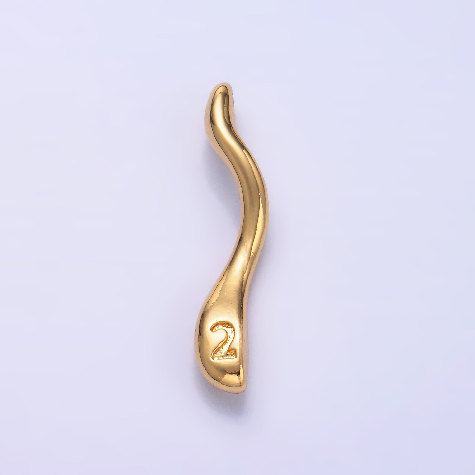 24K Gold Filled Molten Drip Twirl Mixed Metal Charm Set | C875