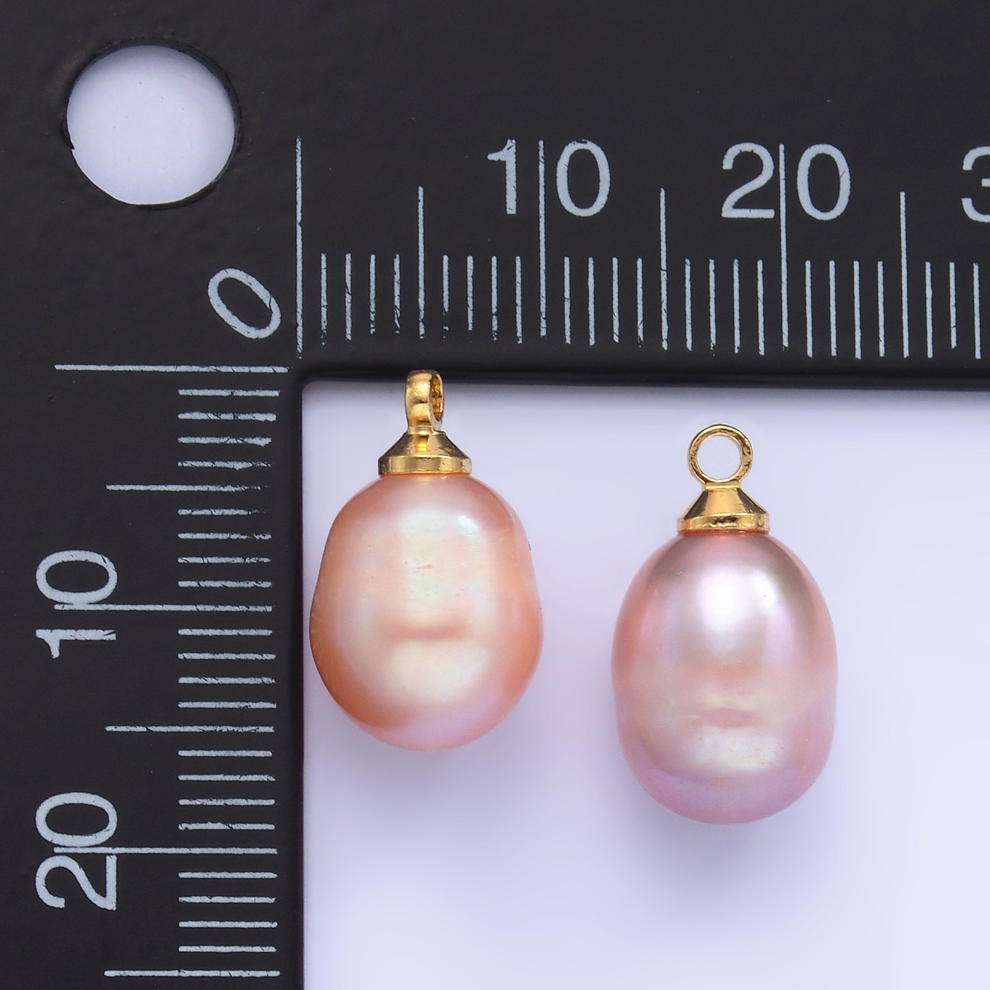 24K Gold Filled Light Purple, Pink, Dark Purple Freshwater Pearl Charm | P1573 P1577 P1578