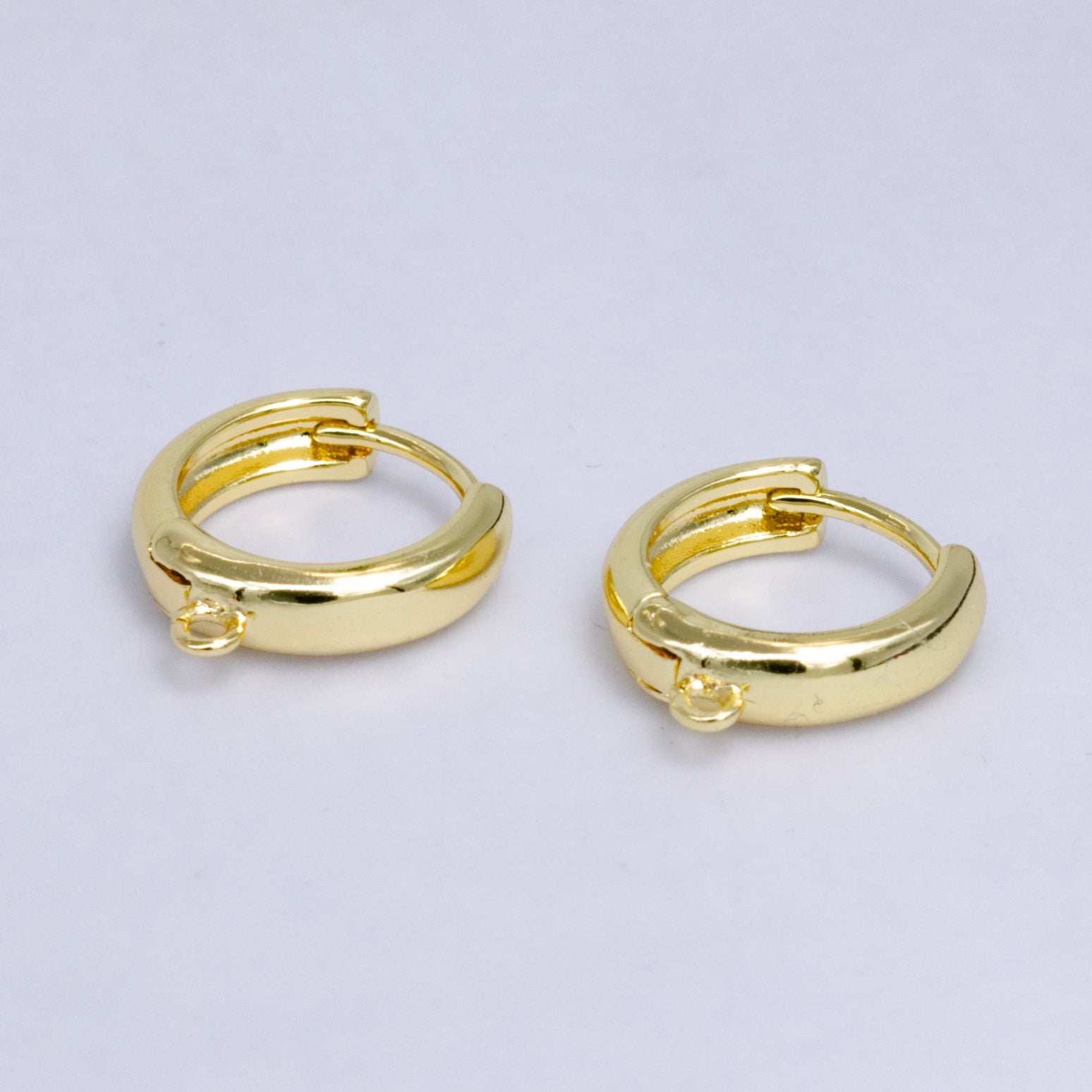 24K Simple Minimalist Golden Huggies K-804