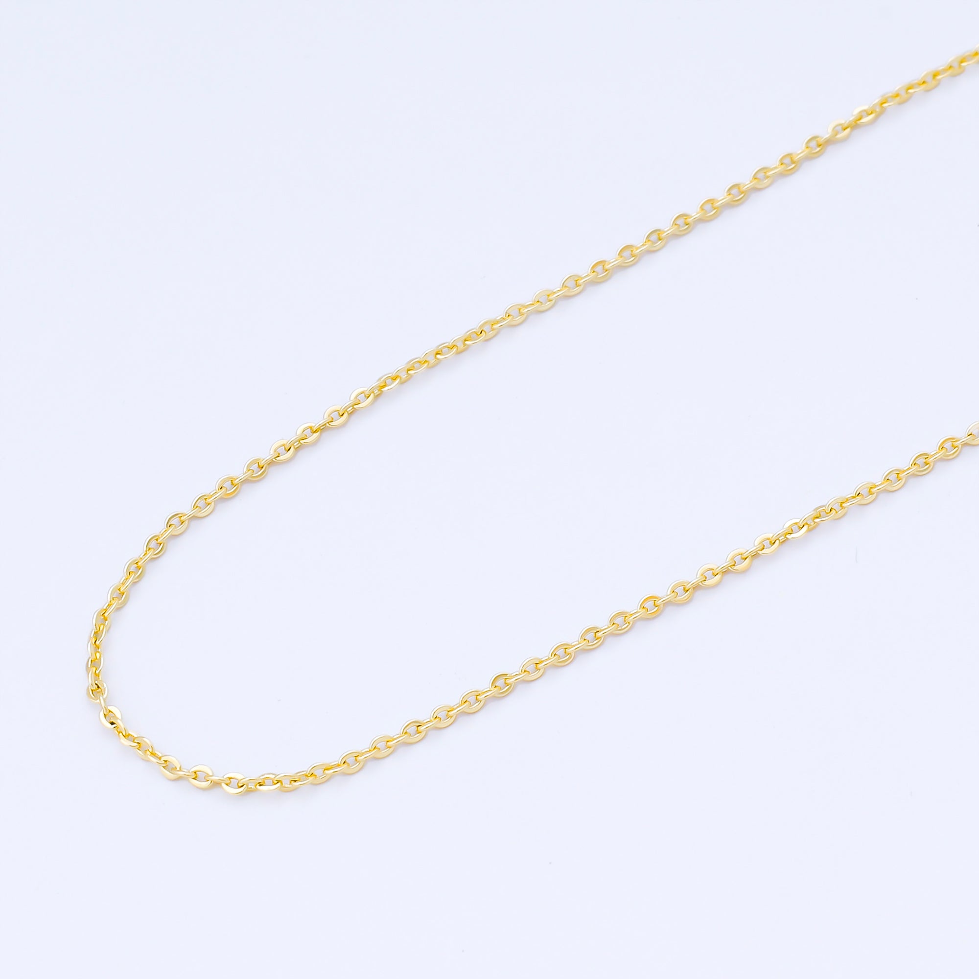 24K Gold Filled 1.4mm Minimalist Cable Chain 19 Inch Slider Necklace | WA-4024