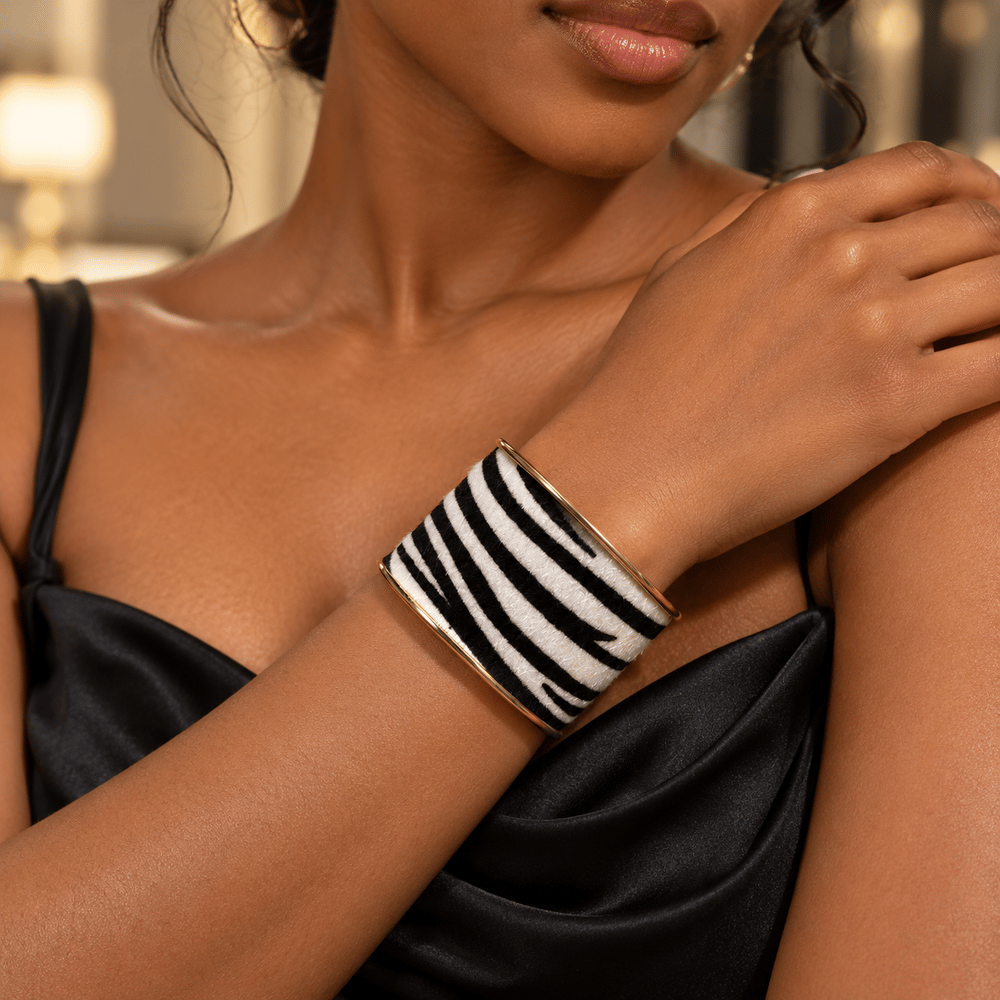 FALL Leopard Zebra Animal Print Cuff Bangle Modern Bracelet | WA-02280 ~ WA-02282
