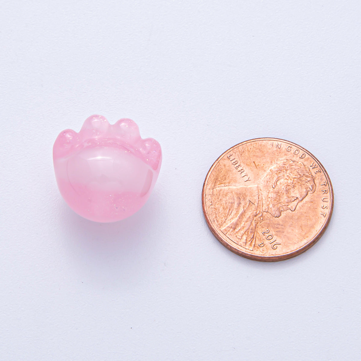 15mm Grey, Red, Blue, Green, Pink, White, Purple Glitter Resin Paw Print Pet Animal Bead | B653 - B657