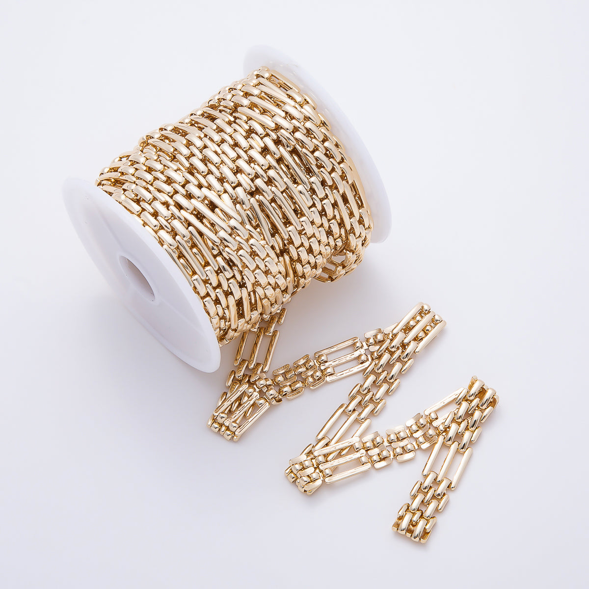 16K Gold Filled 9mm Minimalist Panther Unfinished Chain by Yard | Roll-01893