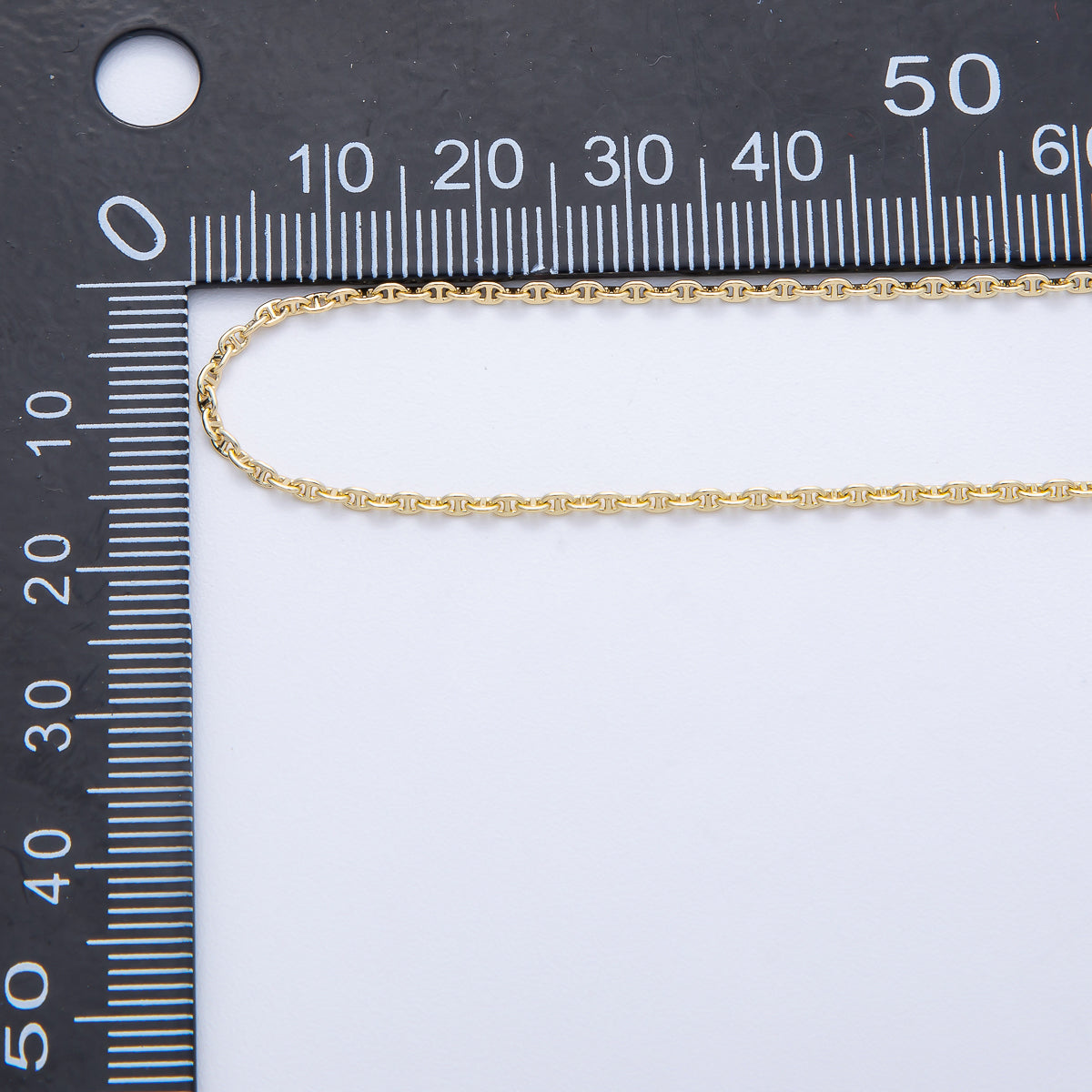 18K Gold Filled 2mm x 1.6mm Minimalist Anchor Unfinished Chain by Yard | Roll-1819
