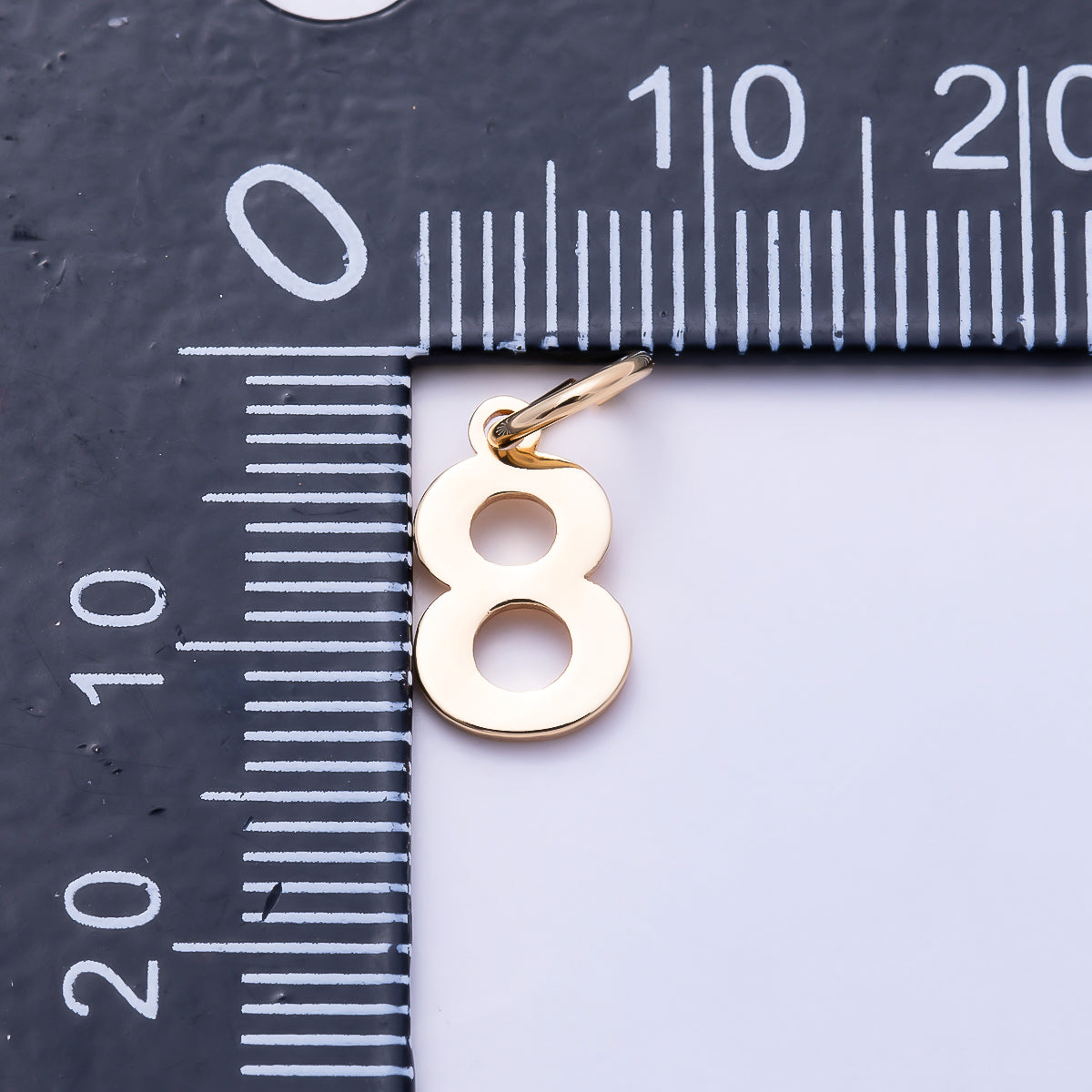 16K Gold Filled 11mm Bold Geometric Number Charm 0-9 | Charms-01736 ~ Charms-01745