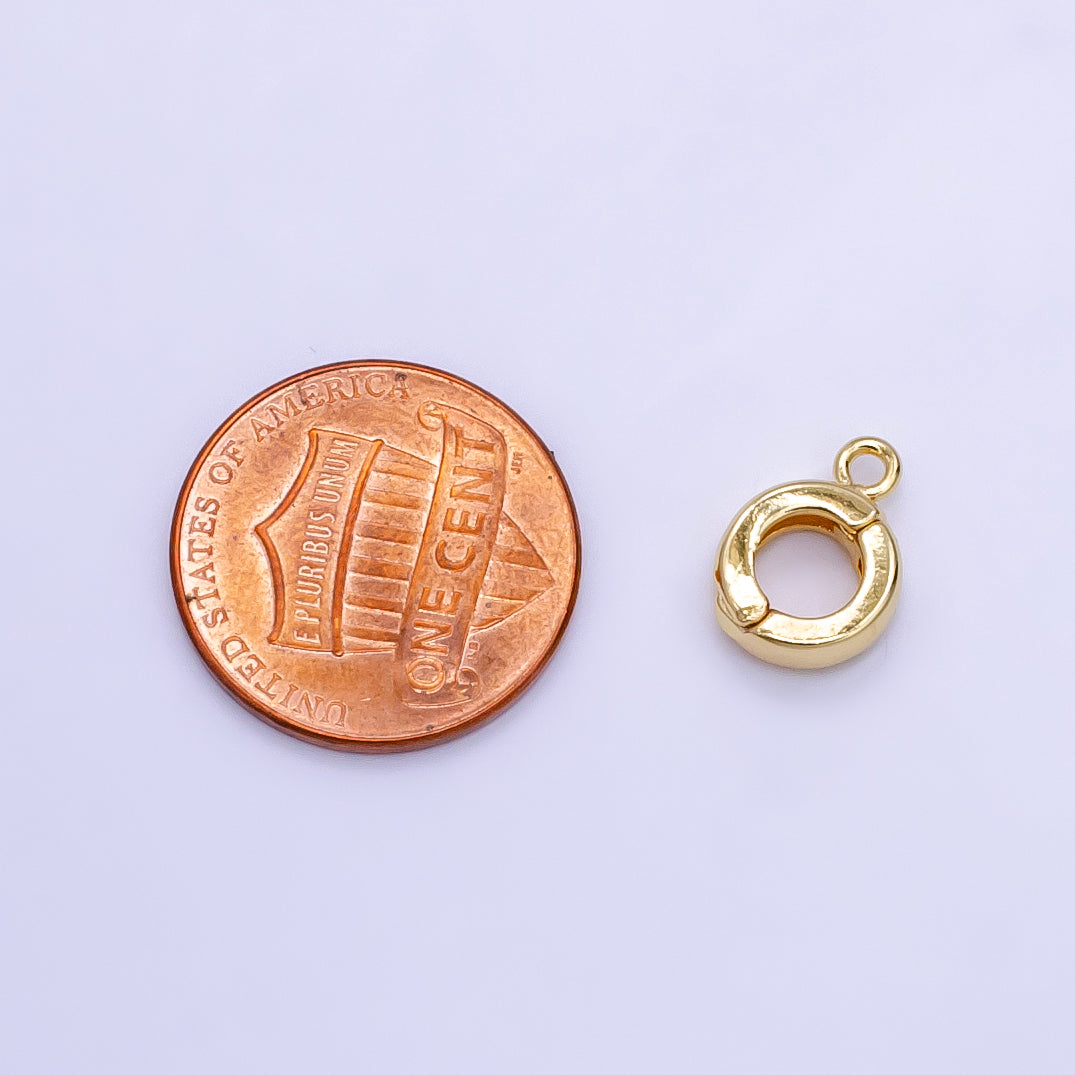 24K Gold Filled Snap Interchangeable Charm Holder Jewelry Making Supply in Gold & Silver | Z-916 Z-917