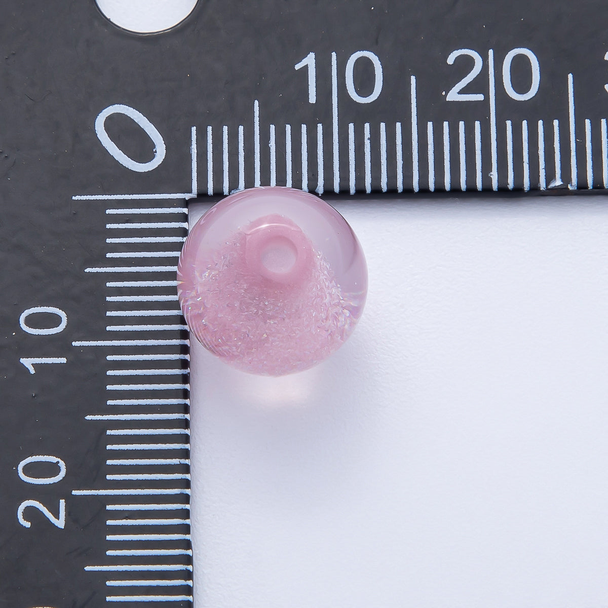 10pcs 12mm Green, Red, Grey, Purple, Black, Pink Glitter Resin Round Bead | B680 - B685