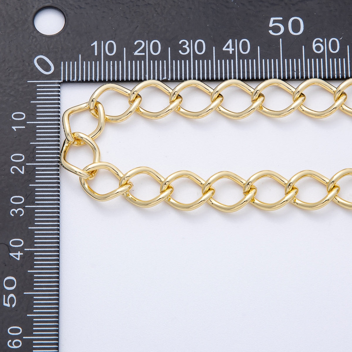 18K Gold Filled 12mm x 9mm Cable Curb Unfinished Chain by Yard | Roll-1808