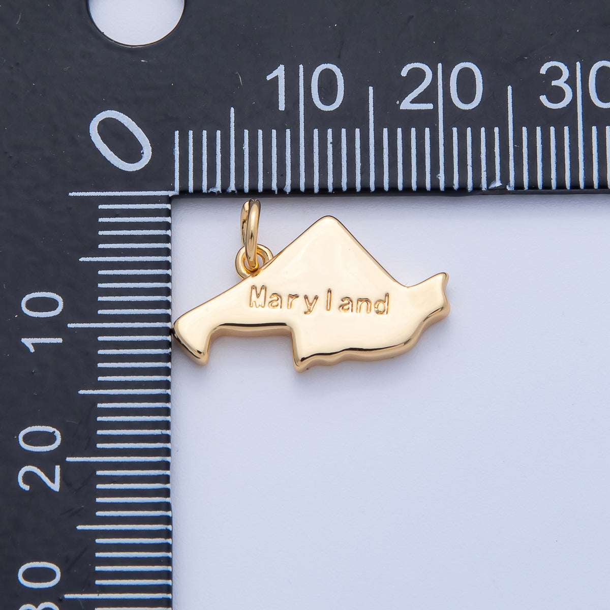 18K Gold Filled United States of America State Map Charm in Gold & Silver | AK064 - AK113