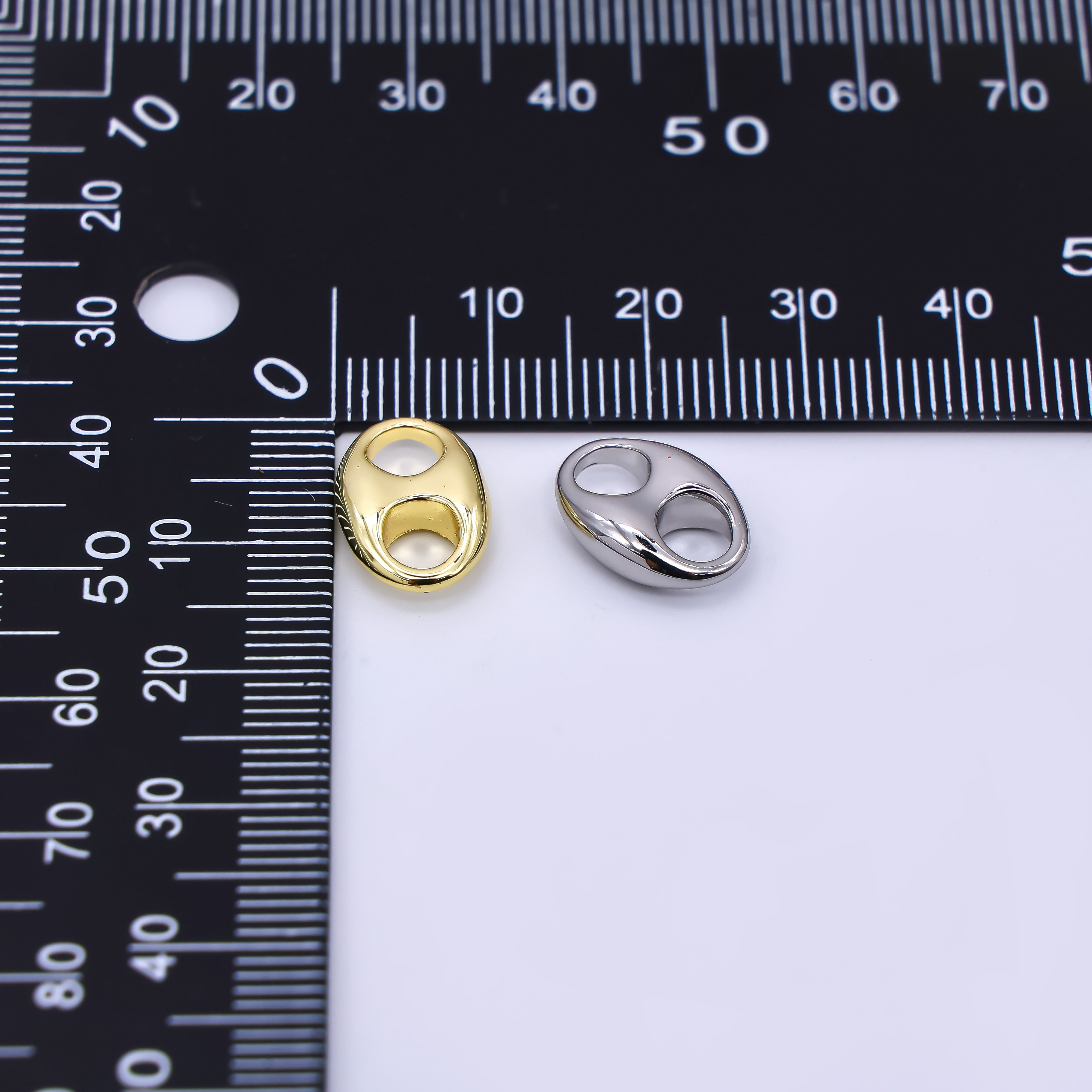 24K Gold Filled 13.5mm Minimalist Anchor Mariner Link Charm in Gold & Silver | Z982