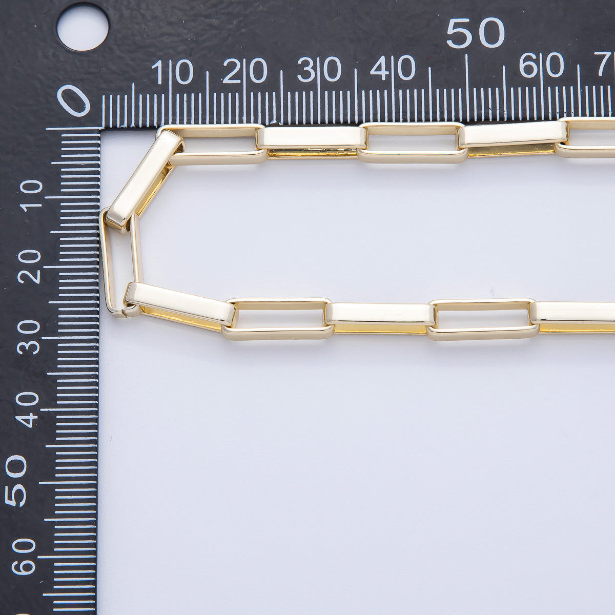 18K Gold Filled 15mm x 5mm Paperclip Unfinished Chain by Yard | Roll-1815