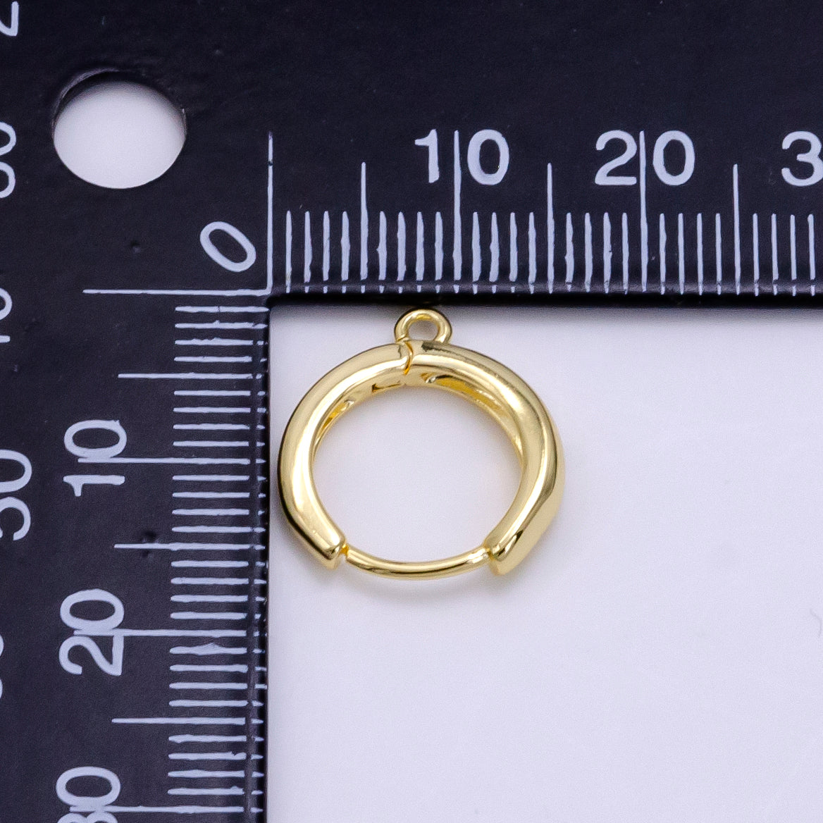 14K Gold Filled 15mm Huggie Hoop Earrings Findings | Z663 - DLUXCA