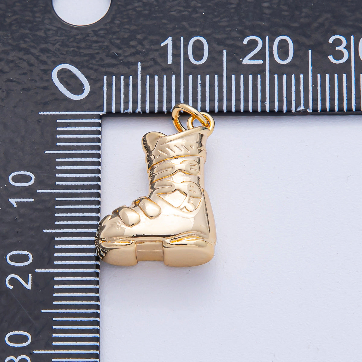 18K Gold Filled 18mm Hiking Boots 3D Multidimensional Charm | AK008