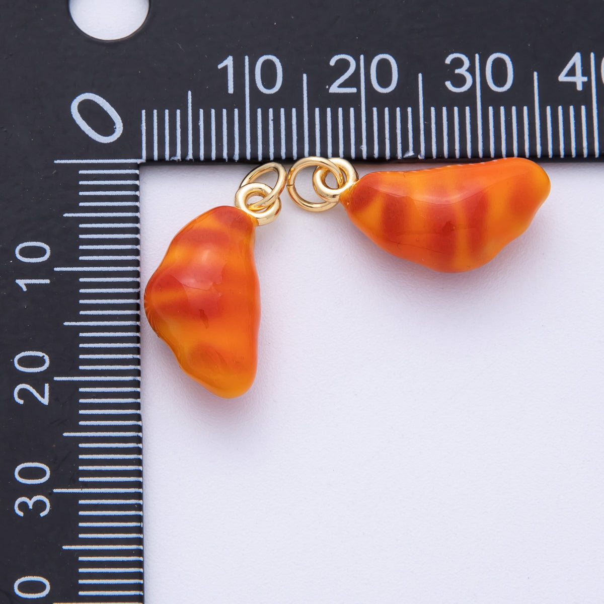 14K Gold Filled 20.3mm Plain Croissant Pastry 3D Multidimensional Charm | Charms-00024