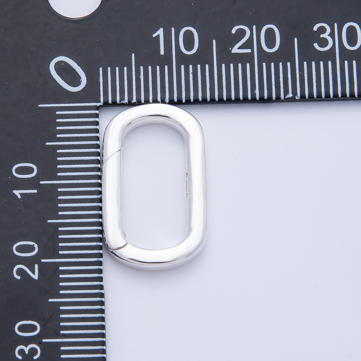 S925 Sterling Silver 21mm Push Gate Oblong Enhancer Findings | SL-510