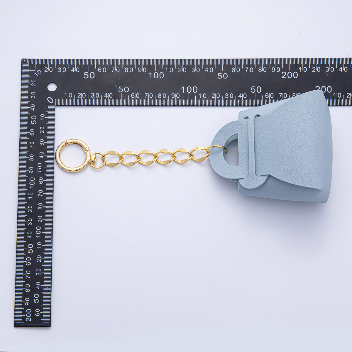 Faux Leather Black, Brown, White, Blue, Red, Pink Purse Bag Charm Keychain Key Ring Accessories | WB-00273