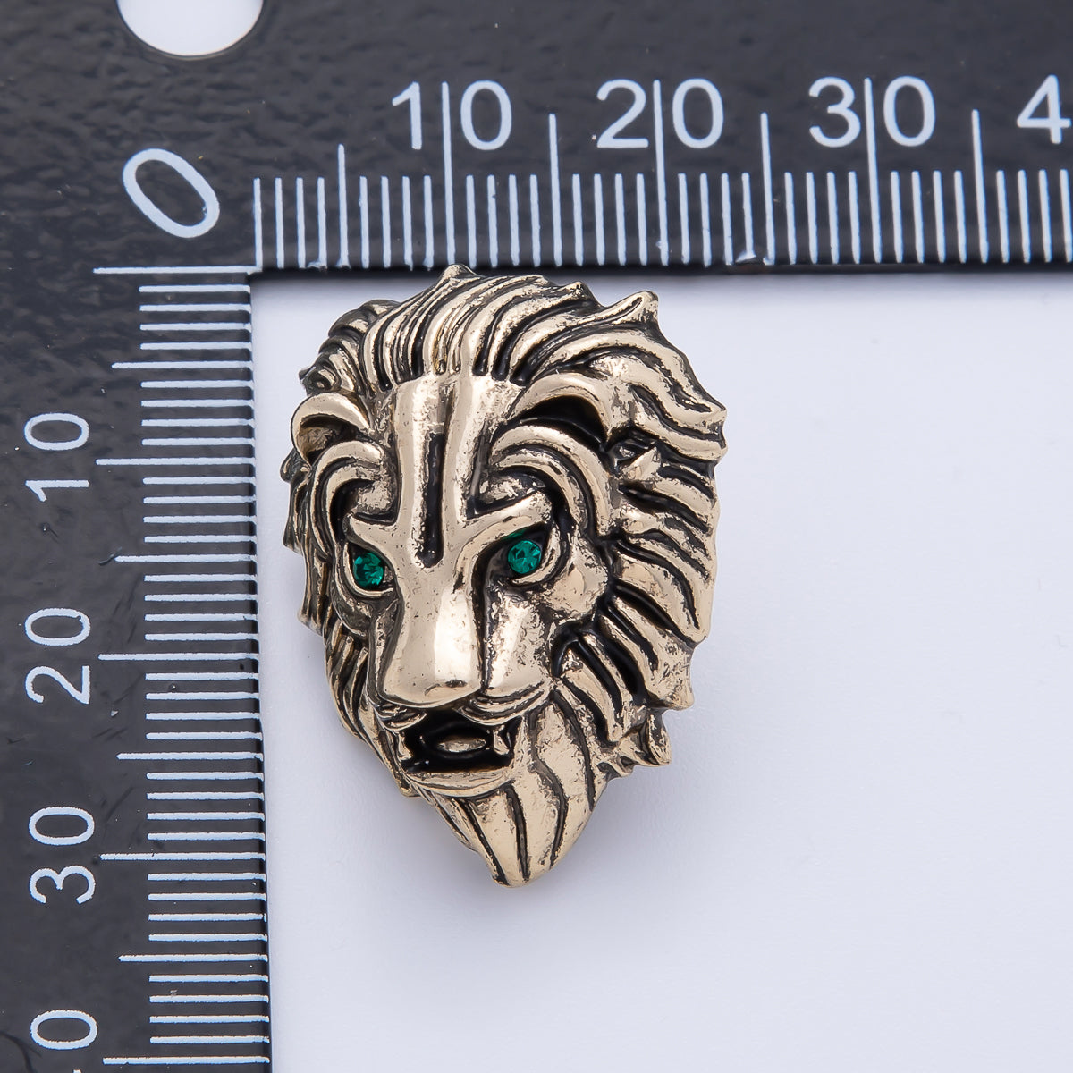 Vintage Gold 28.5mm x 22mm Lion Animal Pin Brooch | BH-062