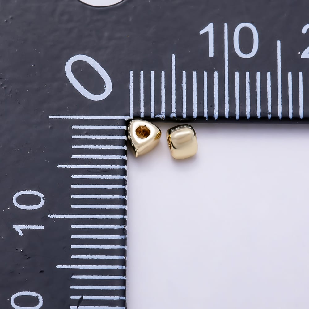 16K Gold Filled 3mm Minimalist Triangle Mini Spacer Bead by 10 Pieces | Beads-00600