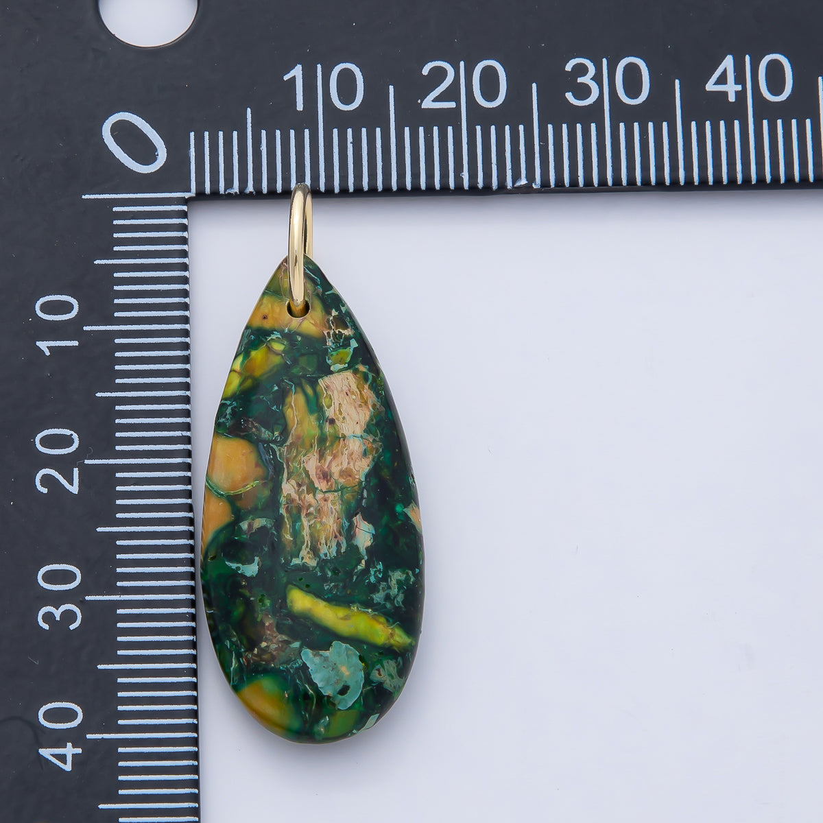 18K Gold Filled Boho Teardrop Stone Pendants Turquoise Dyed Gemstone Charms AF1497